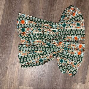 Cupshe Green and Orange Floral Dress